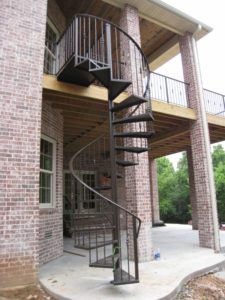 Exterior Metal Spiral Stairs by Advanced Welding - Architectural Blacksmith